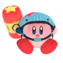 Kirby and the Forgotten Land Helmet w/ Toy Hammer Kirby 4" Plush Toy
