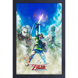 The Legend of Zelda: Skyward Sword Link Attack Pose 11" x 17" Framed Print