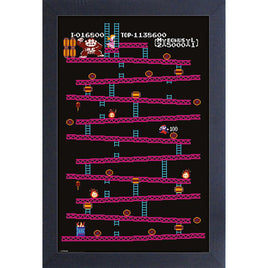 Donkey Kong Level 1 11" x 17" Framed Print