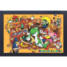 Super Mario World Animated Character Group 11" x 17" Framed Print