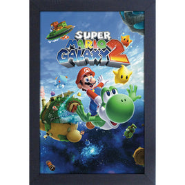 Super Mario Galaxy 2 Wii Game Cover 11" x 17" Framed Print