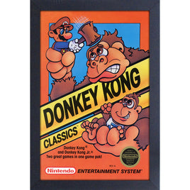 Donkey Kong Classics NES Game Cover 11" x 17" Framed Print