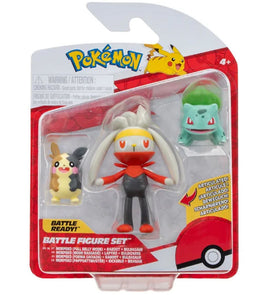 Pokemon Battle Figure 3 Pack Morpeko + Raboot + Bulbasaur