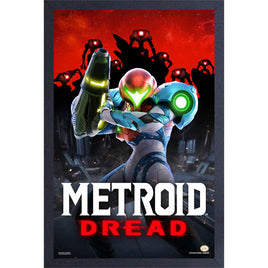 Metroid Dread Switch Game Cover 11" x 17" Framed Print