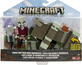 Minecraft 3.25" Raid Captain and Ravager Deluxe Figure