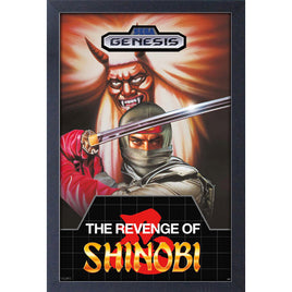 Revenge of Shinobi Genesis Game Cover 11" x 17" Framed Print
