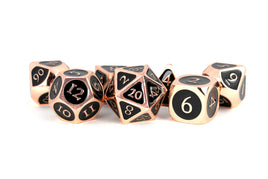 FanRoll Metal 16mm Dice Set (Copper W/ Black Enamel)