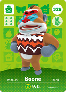 Animal Crossing Amiibo Card (Boone 328)