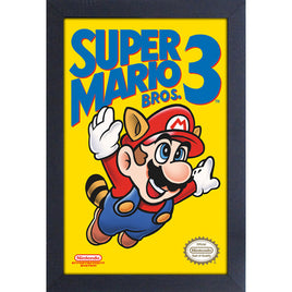 Super Mario Bros 3 NES Game Cover 11" x 17" Framed Print