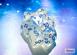 Chessex Dice Borealis Icicle/light blue Luminary 7-Die Set