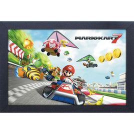 Mario Kart 7 3DS Game Cover 11" x 17" Framed Print