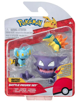 Pokemon Battle Figure 3 Pack Shinx + Haunter + Cydaquil