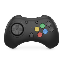 D6 Dreamcast Wireless 6-Button Controller (Black) For Dreamcast, Switch, and PC