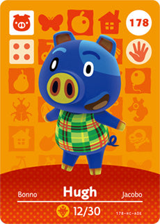 Animal Crossing Amiibo Card (Hugh 178)