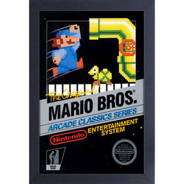 Mario Bros NES Game Cover 11" x 17" Framed Print