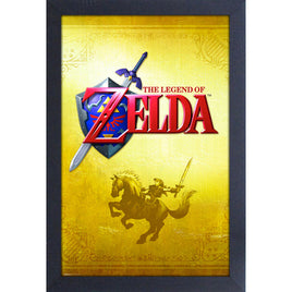 Legend of Zelda Ocarina of Time 3DS Game Cover 11" x 17" Framed Print