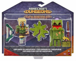 Minecraft Dungeons 3.25" Explorer vs Whisperer Deluxe Figure