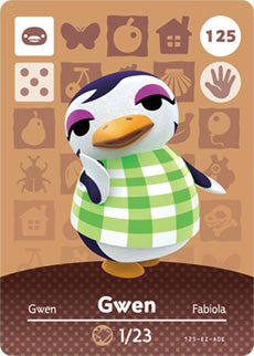 Animal Crossing Amiibo Card (Gwen 125)
