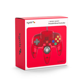 Proto64 Wired Controller (Watermelon Red) for Nintendo 64