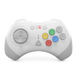 D6 Dreamcast Wireless 6-Button Controller (White) For Dreamcast, Switch, and PC