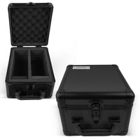 Aluminum 2-Row Graded Card Case with Key Lock System (Black)