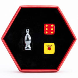 Catan: Premium Robber & Metal Dice Set: Hematite