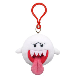 Super Mario Boo Clip On 4" Plush Toy