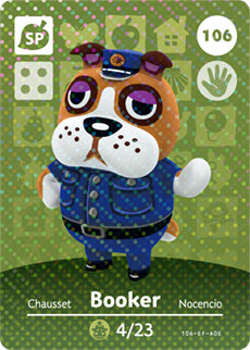 Animal Crossing Amiibo Card (Booker 106)