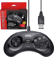 Genesis 8 Button Arcade Pad w/ USB for Switch, Genesis Mini, PC & Mac