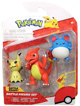 Pokemon Battle Figure 3 Pack Mimikyu + Charmeleon + Marill