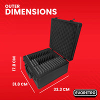 Aluminum 3-Row Individual Slot Fit Graded Card Case (Black)