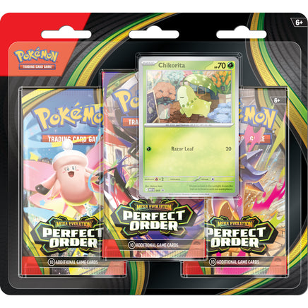 Pokemon TCG Perfect Order 3-Pack Blister (Chikorita) (Limit 1 Per Hous|  Microplay Newmarket