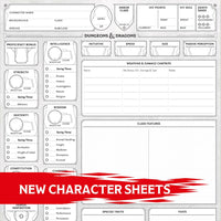 Dungeons & Dragons Character Sheets (2024) 5th Edition