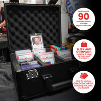 Aluminum 3-Row Graded Card Case with TSA Lock System (Red/White)