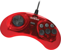 6-Button Arcade Pad (Red) for Sega Genesis