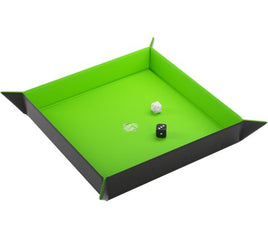 Magnetic Dice Tray: Square (Black/Green)