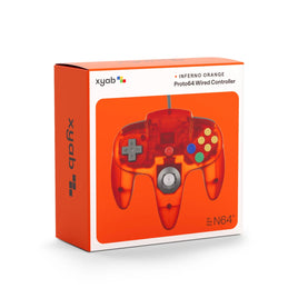 Proto64 Wired Controller (Fire Orange) for Nintendo 64