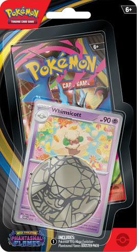 Pokemon TCG Phantasmal Flames Checklane Booster Pack (Whimsicott)