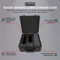 Aluminum 3-Row Individual Slot Fit Graded Card Case (Black)