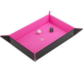 Magnetic Dice Tray: Rectangular (Black/Pink)
