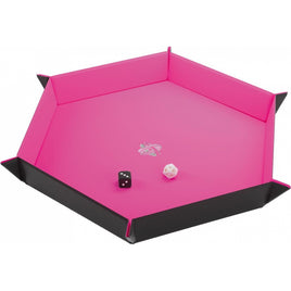 Magnetic Dice Tray: Hexagonal (Black/Pink)