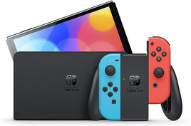 Nintendo Switch (OLED) Red/Blue JoyCons (Pre-Owned)