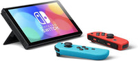 Nintendo Switch (OLED) Red/Blue JoyCons (Pre-Owned)
