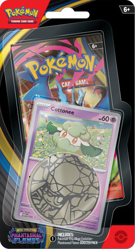 Pokemon TCG Phantasmal Flames Checklane Booster Pack (Cottonee)