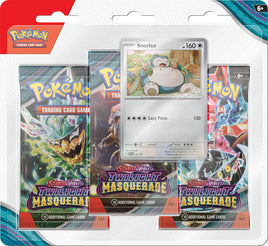 Pokemon TCG Twilight Masquerade 3-Pack Blister (Snorlax)