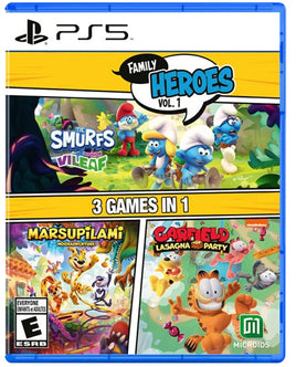 Family Heroes Vol. 1  (The Smurfs: Mission Vileaf, Marsupilami: Hoobadventure, & Garfield Lasagna Party)