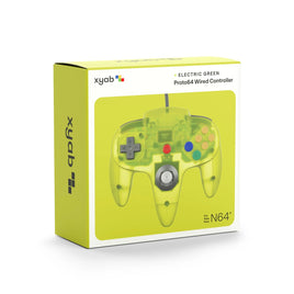 Proto64 Wired Controller (Electric Green) for Nintendo 64