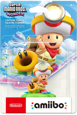 Super Mario Wonder Captain Toad & Talking Flower Amiibo