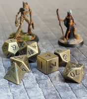 FanRoll Metal 16mm Dice Set (Antique Gold)