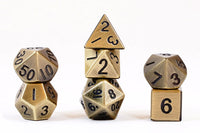 FanRoll Metal 16mm Dice Set (Antique Gold)